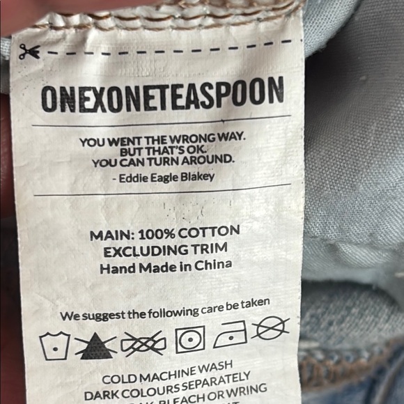 One by One Teaspoon Charges Sz 27 Relax Fit Med Rise Denim Women's Shorts - Picture 8 of 9